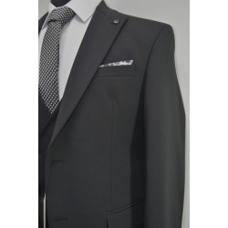 3022 YELEKLİ TAKIM ELBİSE LİCRALI SİYAH