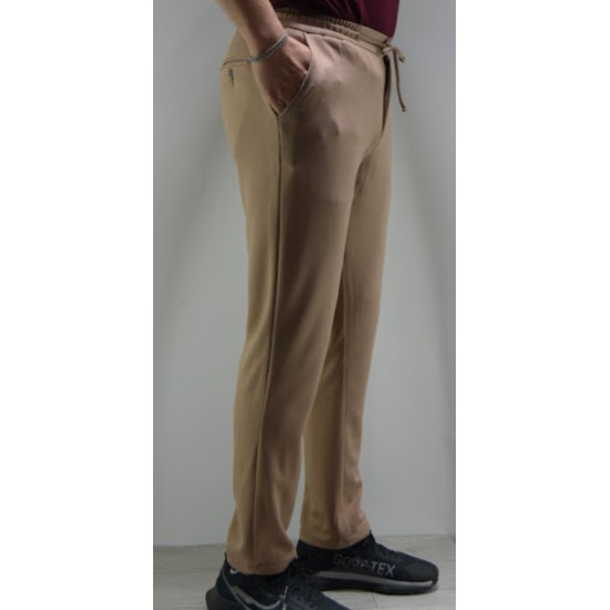 3033 Çelikli Örme Jogger Pantolon Bej