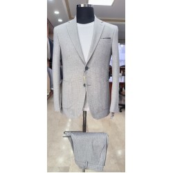 3043j Gofre Çizgili Jogger Takım Elbise Açık Gri