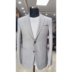 3043j Gofre Çizgili Jogger Takım Elbise Açık Gri