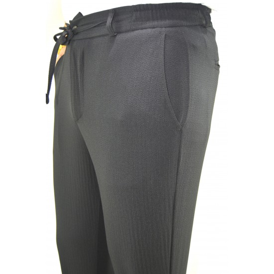 3034 Gofre Jogger Pantolon Siyah