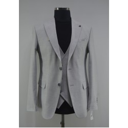 2839 Poliyün Yelekli Takım Elbise Gri