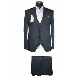 2841 Poliyün Yelekli Takım Elbise Koyu Yeşil