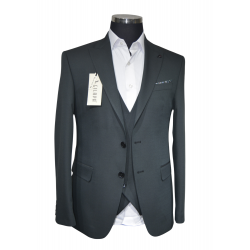 2841 Poliyün Yelekli Takım Elbise Koyu Yeşil