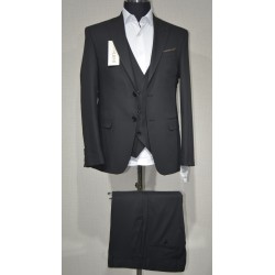 2841 Poliyün Yelekli Takım Elbise Siyah