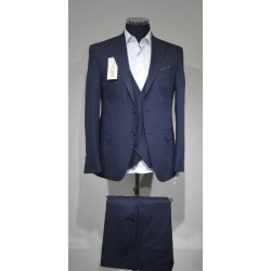 2841 Poliyün Yelekli Takım Elbise Lacivert