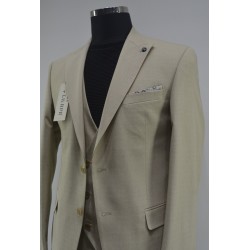 2841 Poliyün Yelekli Takım Elbise Vizon